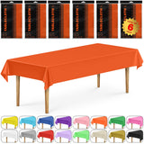 DecorRack 6 Rectangular Tablecloths BPA-Free Plastic, 54 x 108 inch, Dining Table Cloth, Rectangle Table Cover for Parties, Picn