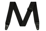 Fender Polypropylene Guitar Strap, Guitar Accessories, Leather Ends, Black