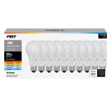 Feit Electric A19 LED Light Bulb, 60W Equiv, Non-Dimmable, Selectable Color Temperatures (2700K-5000K), 800 Lumens, General Purp