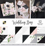American Crafts Die Cuts With a View Card Stock 12x12 Wedding Day 18 Designs, Double Sided Craft Paper Arts Crafts Supplies Deco