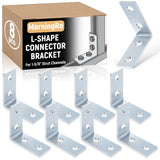 MorningRo 8 Pcs 4 Holes L-Thick Bracket, Galvanized 90 Degree L-Shape Connector Bracket for 1-5/8 Strut Channel, 3/16 Thick