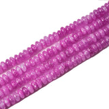 Asingeloo 2x4mm 150pcs Natural Purple Jade Rondelle Stone Beads Semi-Precious Disk Loose Gemstones Bead for DIY Jewelry Making