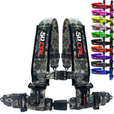 Camouflage 4 Point Harness for Bucket Seat, Push Button Release, 10 Colors to Choose From, Racing Harness, Race Car, Off Road Ve