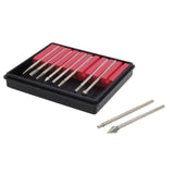The Beadsmith Burr Set 10Piece Diamond Coated Bits 150 Grit with 2.35mm or 3.17mm Shanks Use on Metal, Glass, Wood or Cer