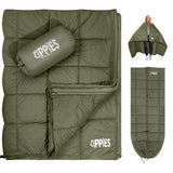 ZIPPIES 3M Thinsulate Insulation Puffy Camping Blanket for Cold Weather, Queen Size Warm Camping Quilt with Zipper, Waterproof O