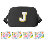 COSHAYSOO Black Girls Purse Crossbody Initial Fanny Pack Letter Belt Bag for 6 7 8 9 10 11 12 Year Old Girl Birthday Christmas G