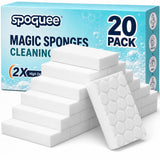 SPOQUEE Magic Sponge Erasers 20PK, 2X Density Melamine Foam Pads Bulk