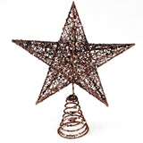 BinaryABC Iron Christmas Tree Star Topper,20cm Glittering Tree Topper