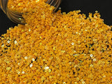 The Design Cart 4 mm Dark Mustard Circular Plastic Sequins Sitara for Embroidery, Embellishing Handbags, Apparels, Art Craft DIY