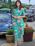 Gosriki Women'S Rayon Viscose Printed A-Line Kurta With Pant (Ladat Green-Vks06-Gs_Xl_Green_X-Large),Green,,B0F8QCJ1BY