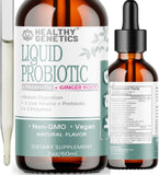 Liquid Probiotics for Women Men & Kids | Prebiotic +Ginger + Probiotics for Digestive Health | Acidophilus Probiotic | Dairy Fre