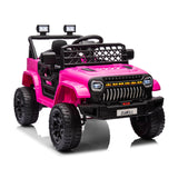 12V Kids Ride On Truck Electric Car Toy for Toddlers with 2.4G Remote Control, Spring Suspension, Battery Display, LED Lights, M