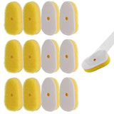 12 Packs Dish Wand Sponge Refills Compatible with Scrub Daddy Replacement Heads, Dish Scrubber Brush for Cleaning Stuckon Foo
