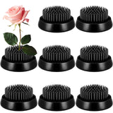 Sliner 8 Pcs 2 x 0.51 Inch Floral Frogs Round Brass Flower Holder Japanese Ikebana Vase Floral Frogs Arranger Fixed Tools Pin fo