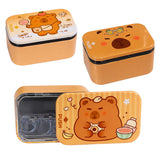 FunBlast Capybara Pencil Sharpener for Kids Set of 2 Pcs Box Design Sharpener for Kid with 2 Holes, Aesthetic Stationery, Styl