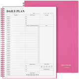 Planner Undated, Asten Daily Planner Agenda with to Do List, Hourly Schedules for Women and Men, Spiral Appointment Book with El