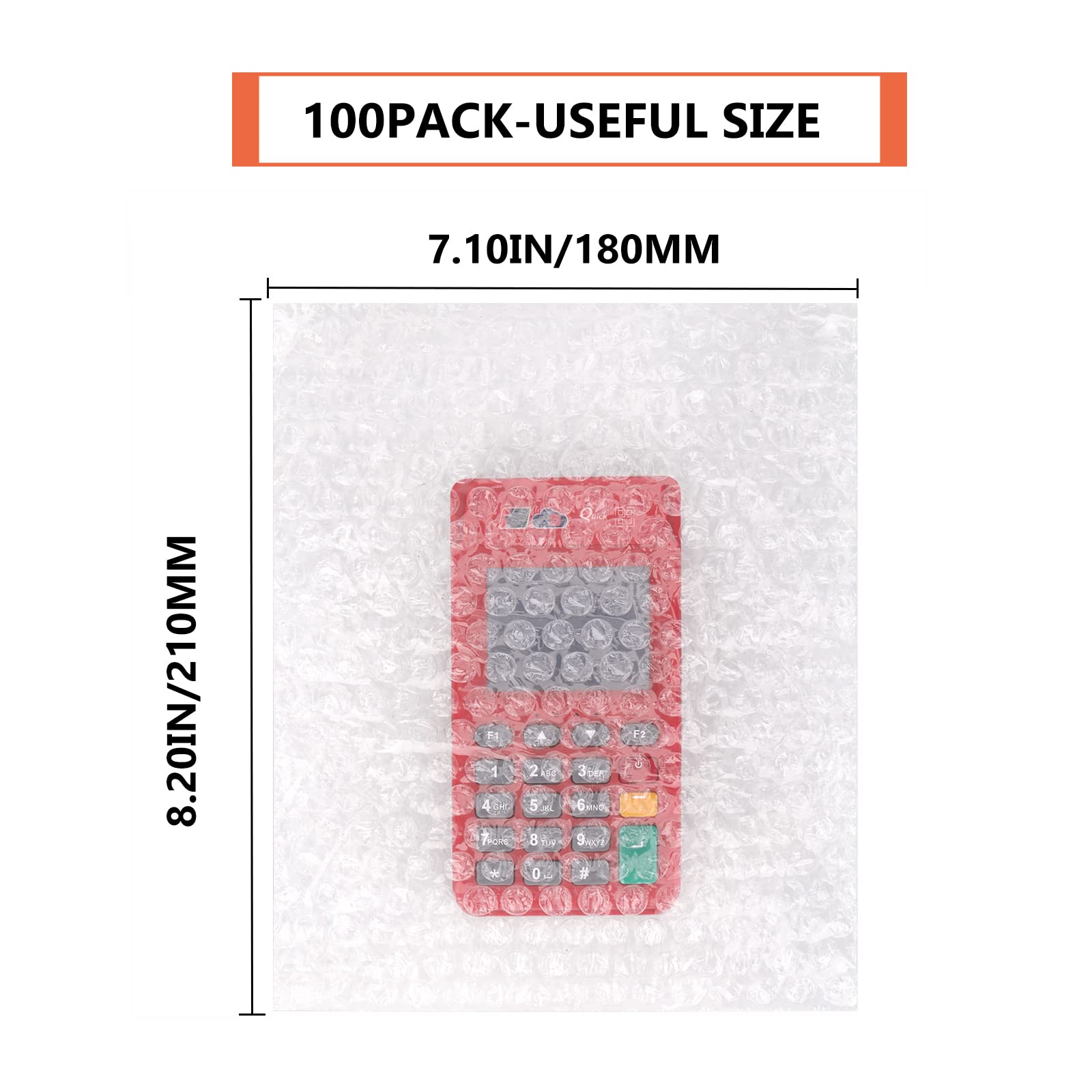 100Pcs Bubble Out Bags Pouches 7.10x 8.20 Bubble Pouches Cushioning Packaging Bags, Double Walled Cushioning Bags Thickening