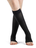 DYNAVEN by Sigvaris: Womens Open Toe CalfHigh Compression Socks 1520mmHg Premium Quality for Daily Support & Durability L