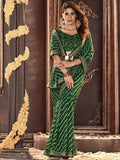 Satrani Womens Pure Georgette Saree (3252S581N_Green4)