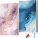 Jutom 2 Pads Jumbo Left Handed Notebook 11 X 8.5 Lefty Wire Bound Notebooks 200 Pages 100 Sheets Left Handed Journal Spiral No