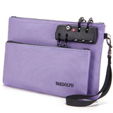 Money Bag with Lock, Double layer Men & Womens Locking Accessories Pouch, BankBag,CashBag with Lock and Zipper NotaryBag with L