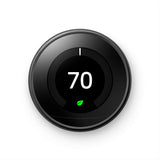 Google Nest Learning Thermostat - Smart & Programmable for Home - 3rd Generation - Works with Alexa - Mirror Black-New