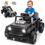 Ride on Toy for Kids, Different 2-in-1 Truck/Go Kart Freely Switched, 12V Battery Powered Cars for Kids w/Remote Control, Creati
