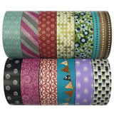 allydrew Washi Tapes Decorative Masking Tapes, Set of 12, ADSET03