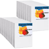 100 Pack Bulk Painting Canvas Panels, Classroom Value Pack Art Canvas, Small Canvases for Classroom Students, Painting Hobby Pai