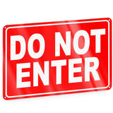Do Not Enter Sign 8x12 Inch Reflective Aluminum, No Entry Keep Out Warning Sign with Pre-Drilled Holes, Lightweight Metal Sign f
