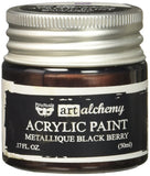 Prima Marketing Finnabair Art Alchemy Acrylic Paint 1.7 Fluid Ounces, Metallique Black Berry