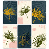 woopme Set of 6 Abstract Minimalistic Style Tropical Palm Leaf Magnetic Bookmark for Book Lovers Readers Students Gift Magnetic