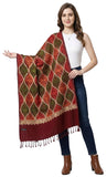 Soul Essence Womens Woollen Kashmiri Embroided Stole (Vch20166, Maroon, Free Size)