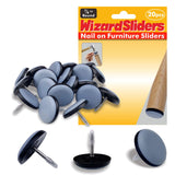WIZARD SLIDERS 20PCS 7/8 Furniture Glides Sliders, Real PTFE Nail on Chair Sliders for Wood Floors, Heavy Duty Furniture Sliders