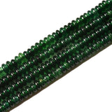Asingeloo 2x4mm 150pcs Natural Green Crystal Rondelle Stone Beads Semi-Precious Disk Loose Gemstones Bead for DIY Jewelry Making