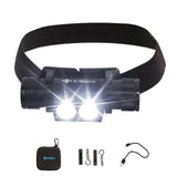 K-BERN PRO Rechargeable Headlamp - 1600 Lumen, Ultra Bright Head Lights for Forehead. Waterproof, Lightweight, Aluminum, UL List