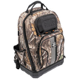 Klein Tools 62800BPCAMO Backpack Tool Bag, Tradesman Pro ExtraLarge 40Pocket Jobsite Camo Tool Backpack with Molded Bottom, Ch
