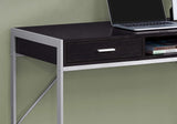 Monarch Specialties Contemporary Laptop Table With Drawers And Shelf Home & Office Computer Desk-Metal Legs, 48'' L, Cappuccino