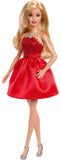 Barbie Mattel 80th Anniversary Ruby-Red Celebration Blonde Fashion Doll Wearing Red Dress with Silvery Shoes & Necklace, Collect