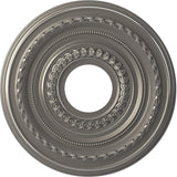 Ekena Millwork 13OD x 3 1/2ID x 3/4P Cole Thermoformed PVC Ceiling Medallion (Fits Canopies up to 4 1/4), Aged Dark Steel