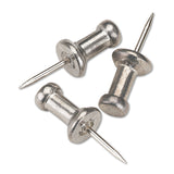 GEM CPAL3 Aluminum Head Push Pins, Aluminum, Silver, 3/8 (Box of 100)