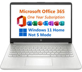 HP 14 Laptop, One Year Office 365 Included, Intel 4-Core N4120 Processor 2.6 GHz, 11 Hours Long Battery Life, 32GB RAM, 128GB eM
