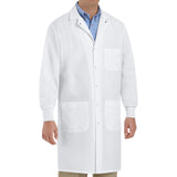 Red Kap Unisex Specialized Cuffed Lab Coat with 3 Front Pockets, White, 2XLarge