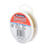 Beadalon Elasticity Stretch Cord, 0.5 mm / .020 in, Satin Gold, 25 m / 82 ft