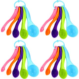 20 Pieces Plastic Colorful Measuring Cup Spoons for Kitchen Cooking Baking Dry and Liquid Ingredients