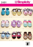 Simplicity Baby Shoes Sewing Pattern, Includes 7 Variations For Sizes XSL