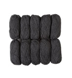 Knit Picks Wool of The Andes Yarn Pack - 10 Skeins of Gray 100% Wool Worsted Weight Yarn (Cobblestone Heather)