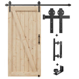 EaseLife 6FT Sliding Barn Door Hardware Track Kit & Handle,Big Industrial Spoke Wheel Pulley,Wall Mount,Slide Smoothly Quietly,E