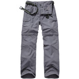 Mens Hiking Pants Quick Dry Lightweight Fishing Pants Convertible Zip Off Cargo Work Pants Trousers #6055 Grey 36 -Like New