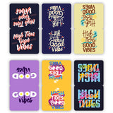 woopme Set of 6 High Tides Good Vibes Magnetic Bookmark for Book Lovers Readers Students Gift Magnetic Page Clips Folding